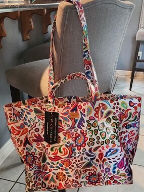 Consuela Multicolor Paisley Floral Laminated Tote